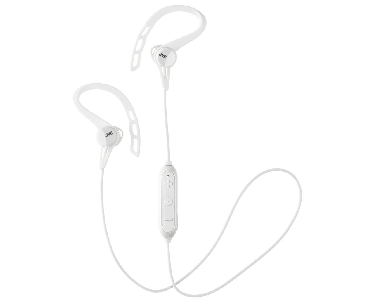 JVC Wireless In-Ear HeadphoneHeadphonesDimples on soft ear clip for comfortable and stable fit while running Bluetooth Wireless Technology 4 hours of listening with built-in rechargeable battery Splash and sweat resistance: IPX2 Allows Ambient Sound with